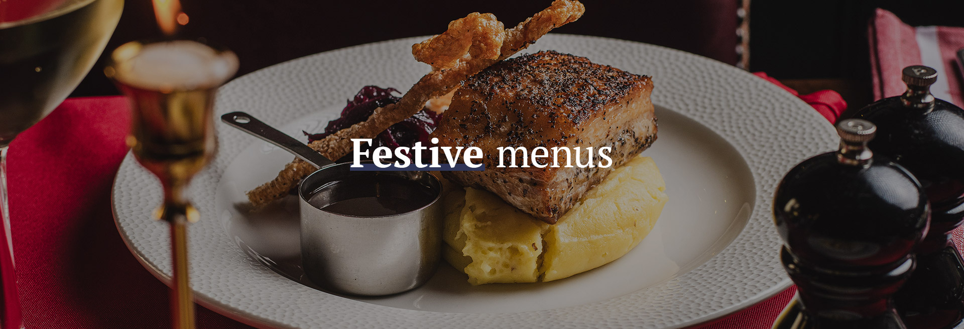 Christmas menu at The Angel